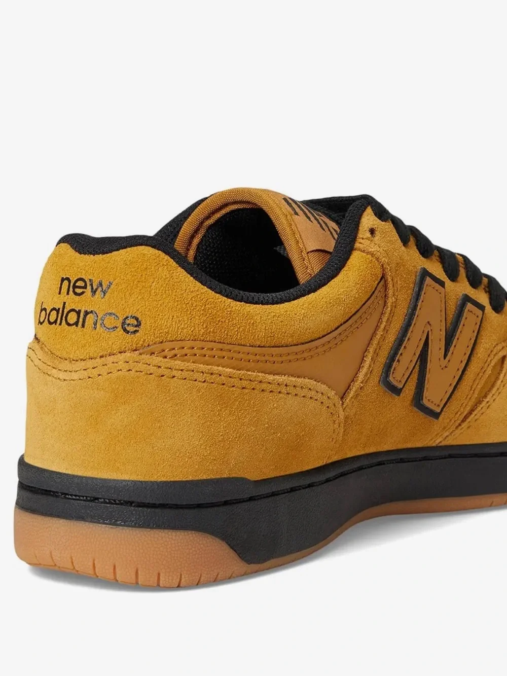New Balance 480 Tobacco and Black Suede Sneakers